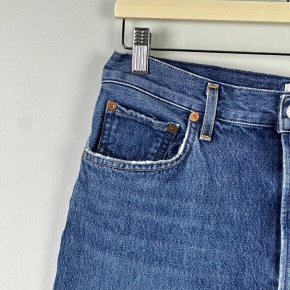 Agolde Riley High Rise Straight Crop Air Blue - Picture 4 of 10